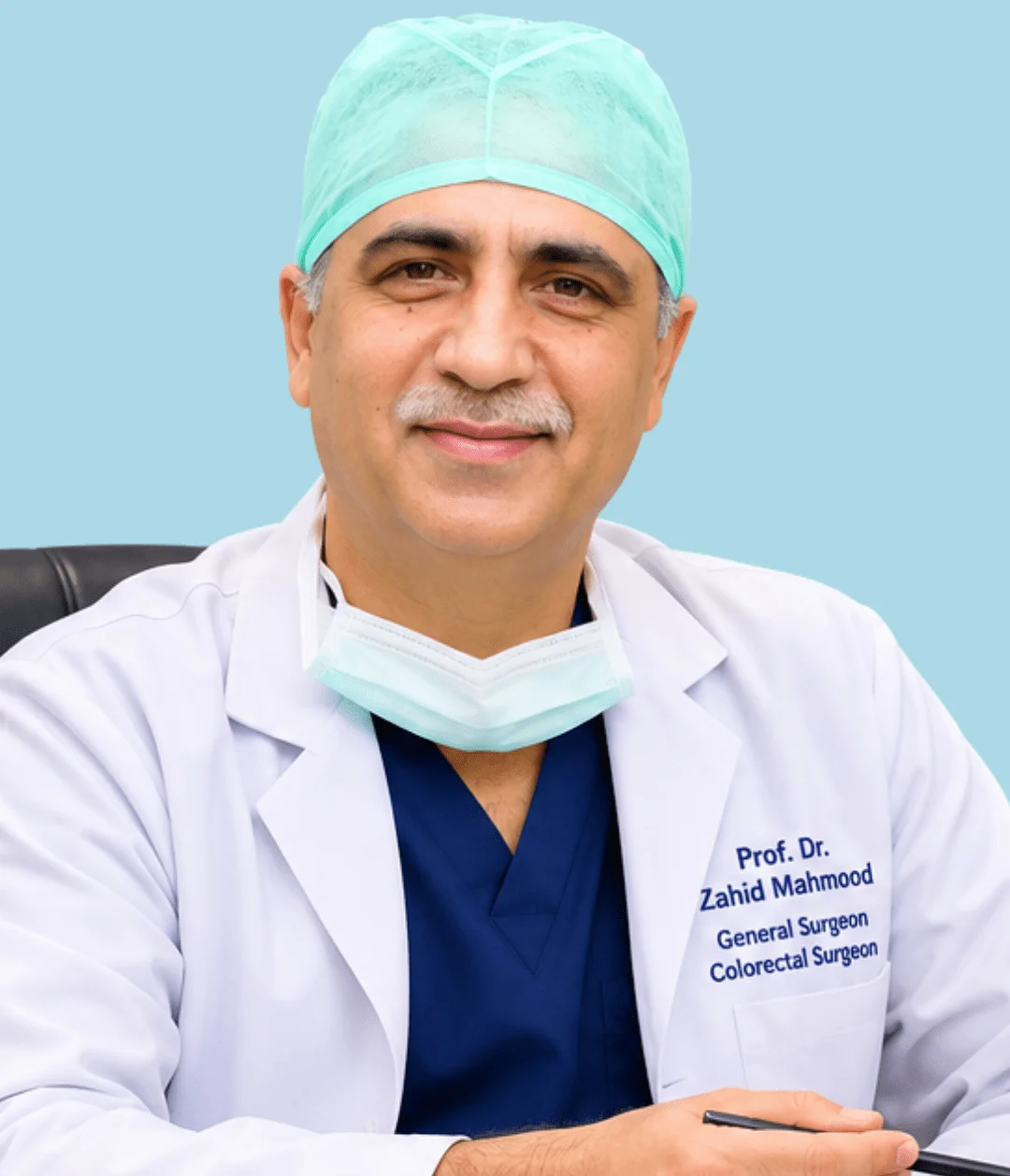 Gallstones: Symptoms, Causes & Painless Treatment in Lahore 1 Prof Zahid Mahmood, General and Colorectal Surgeon in Lahore, in scrubs